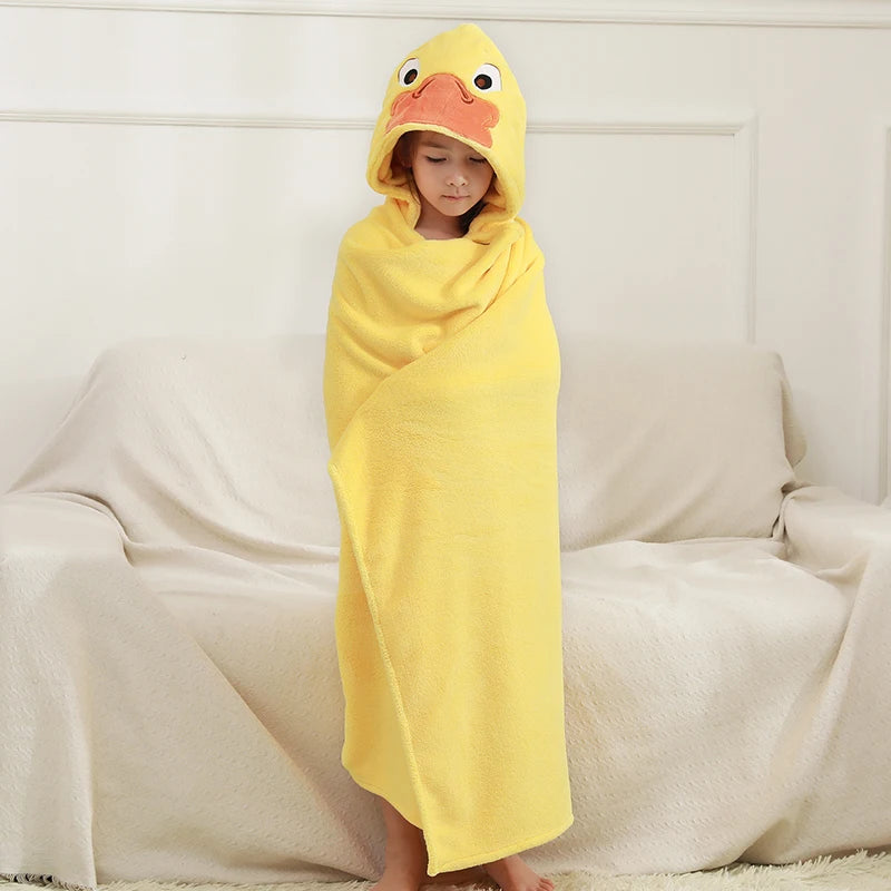 Baby Bath Towels Absorbent Shower Robe Hooded Towel Children Bathroom Bathrobe Kids Poncho Towel Newborn Items Blankets Swaddles