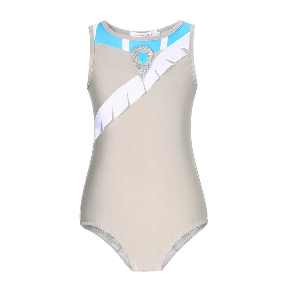 Baby girls swimsuit and kids beach swimsuit, Princess collection, 2 piece swimsuit