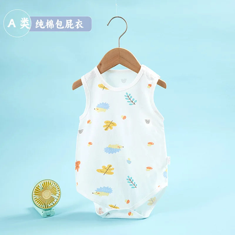 2026 New In Summer Infant Newborn Baby Girls Boys Sleeveless Cloth Cotton Outfits Kids Casual Bodysuits