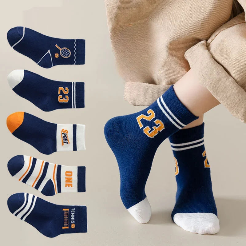 5Pairs Baby Socks Cotton Spring Autumn Cartoon Children's Sock Girls Cute Newborn Boy Toddler Kids Socks 1-12 Years
