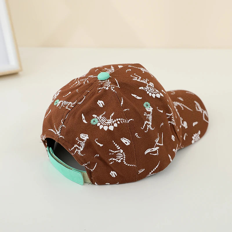 Children's Kids Baseball Cap for Girl Boy Spring Summer Baby Sun Hat Animal Dinosaur Printed Toddler Peaked Caps