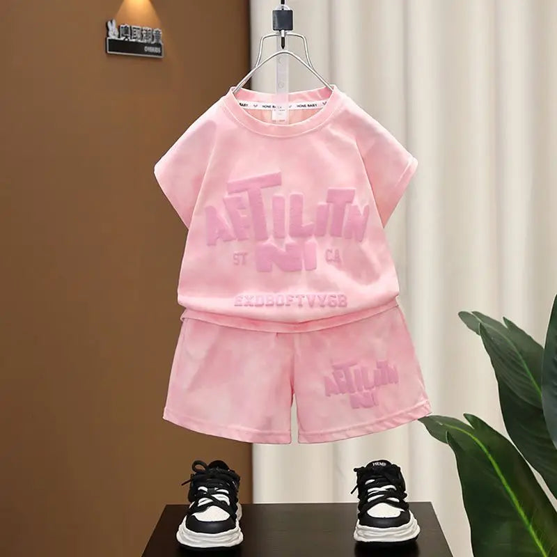 Outdoor Clothes for Children Boys Summer Kids Baby 2PC Sleeveless Top & Pants Shorts Sporty Outfit Premium Cotton 2-10 Years Old