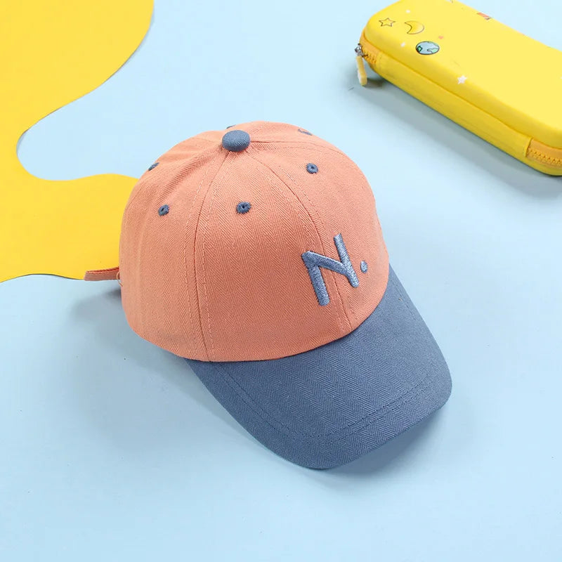Spring Summer Letter Baby Baseball Cap Fashion Outdoor Sport Kids Sun Hat Adjustable Toddler Boys Girls Peaked Baby Turban Hats