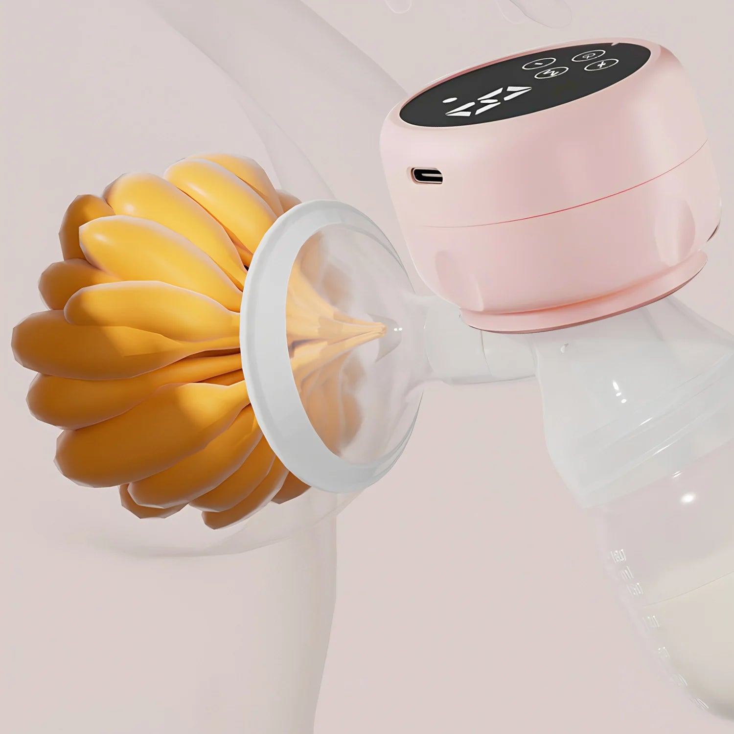 Electric Breast Pump Portable Baby Nipple Bottle 2-IN-1 Smart Integrated Suction Breast Pump Milk Postpartum Fortable BreastPump
