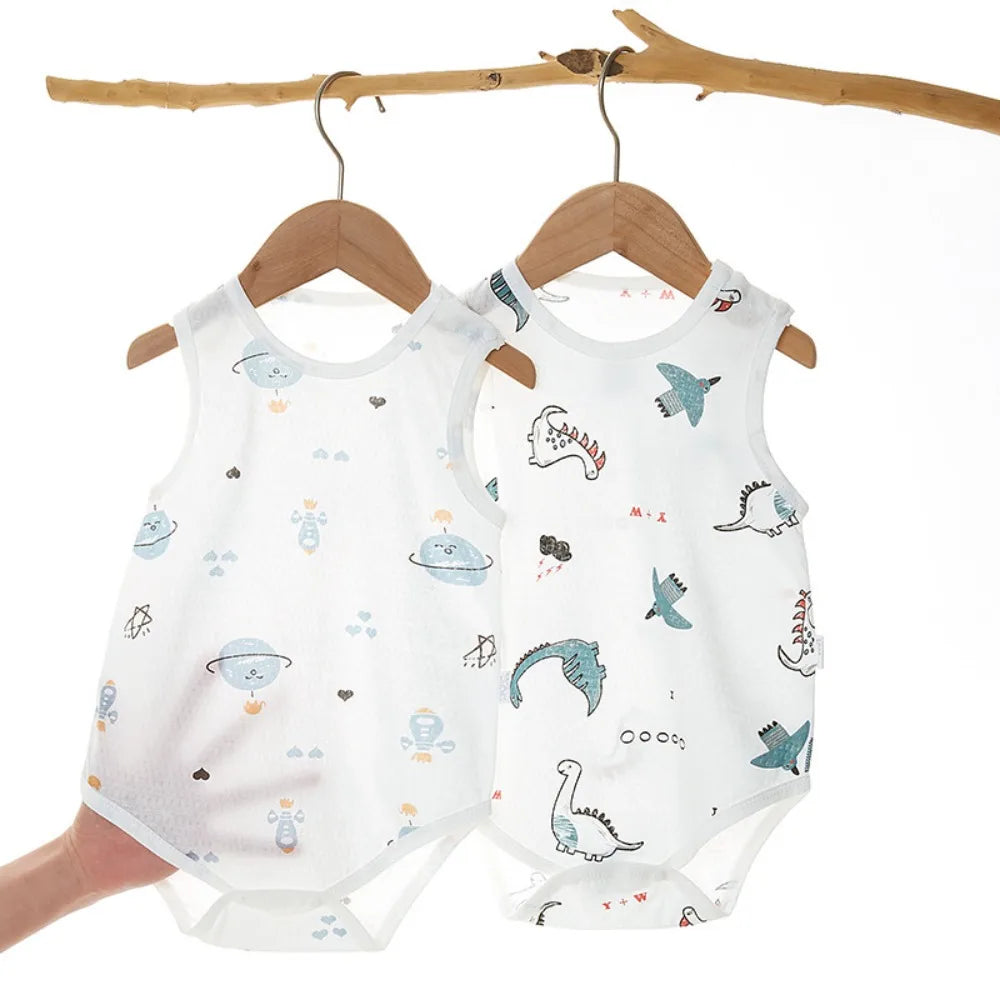 2026 New In Summer Infant Newborn Baby Girls Boys Sleeveless Cloth Cotton Outfits Kids Casual Bodysuits