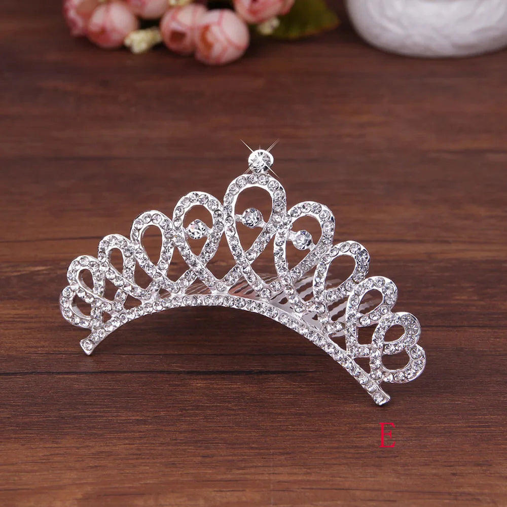 Children Stylish Hair Comb Sweet Headband Tiara Shiny Headwear Wedding  Jewelry Hair  Styling Accessories Fashion Accessories