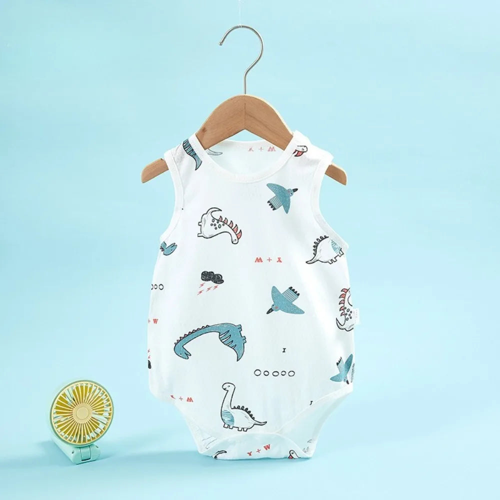 2026 New In Summer Infant Newborn Baby Girls Boys Sleeveless Cloth Cotton Outfits Kids Casual Bodysuits