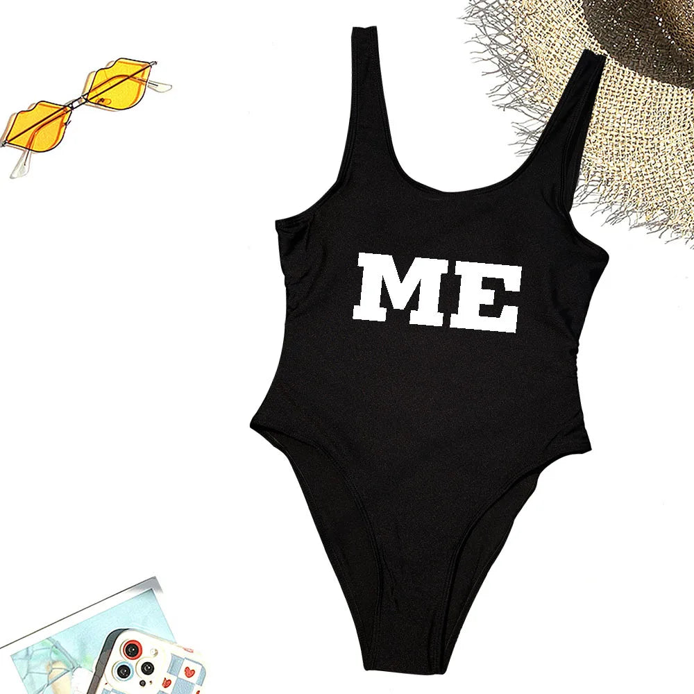 2-7 Years MiNi Me Baby Toddlers Kids Bathing Suits Mom And Daughter Matching One-Piece Swimsuit Mommy&Baby Girl Swimwear