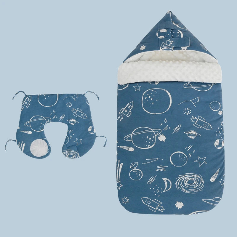 Warm Baby Stroller Sleeping Bag Fleece Prams Footmuff Infant Swaddle Wrap Envelopes For Newborns Baby Blanket 3 Colors Sleepsack