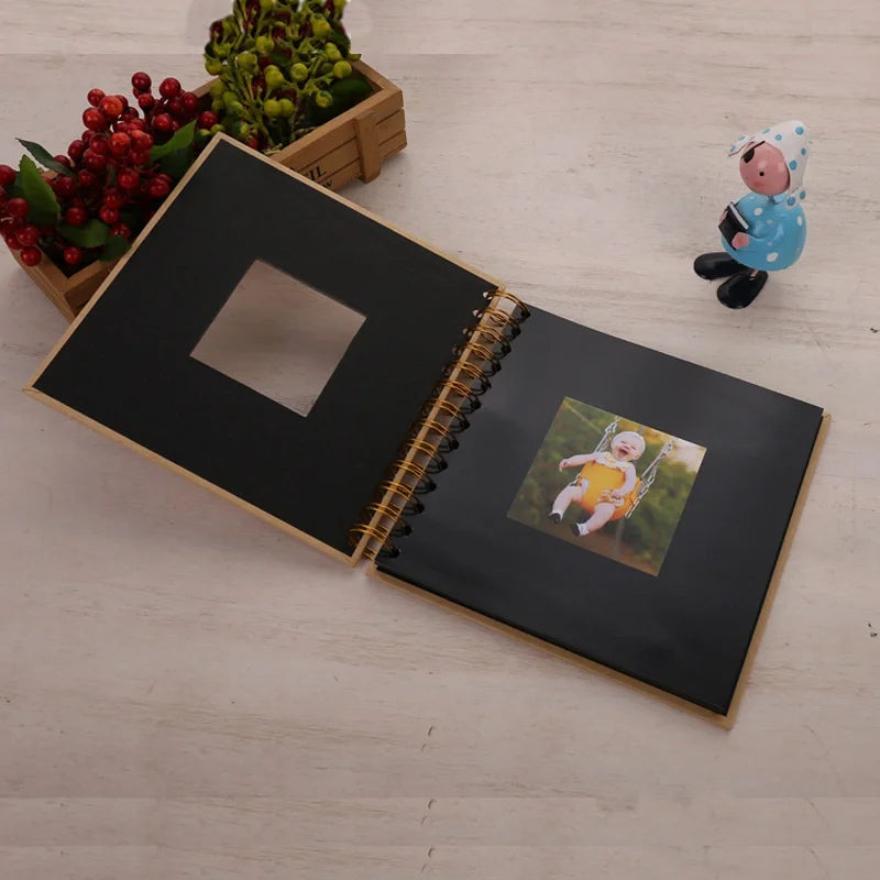 1Pc Baby Growth Record Commemorative Photo Album with 20 Sheets, Baby Kids Book Photo Keepsake for New Parents Christmas Gift