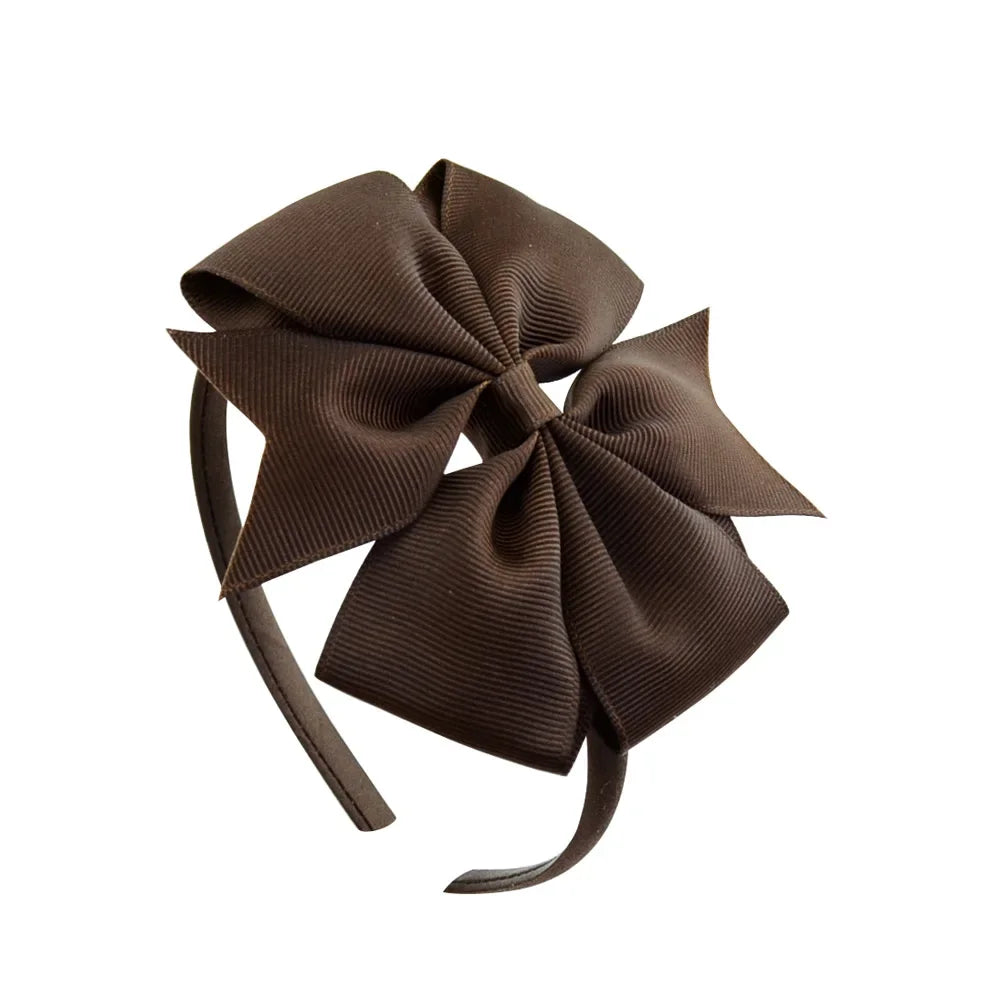 1 Piece Ribbon Handmade Hair Bows Hairbands for Baby Girls 20 Colors Cute Bowknot Solid Headband Headwear Baby Hair Accessories
