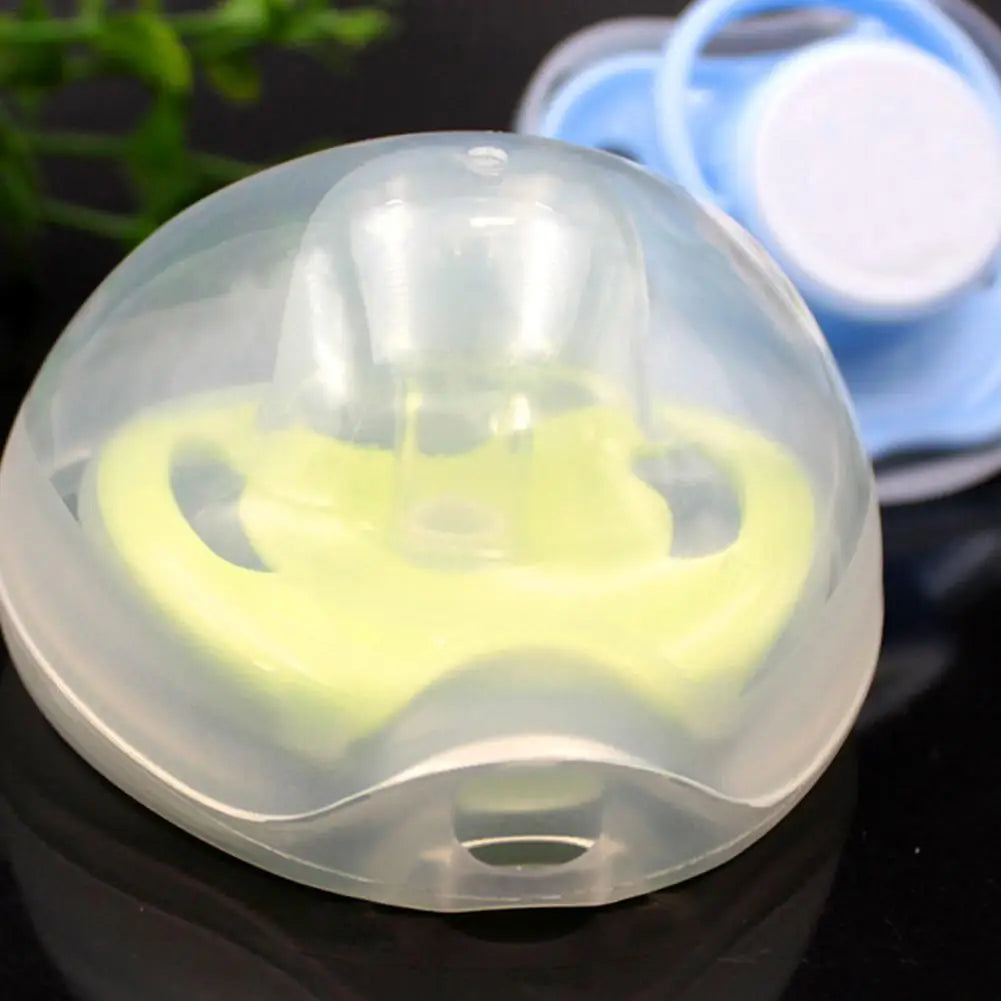 Pacifier Cover 3 Pieces Pacifier Container Holder Case Lightweight Transparent Baby Soother Container Carrier for Boys Girls