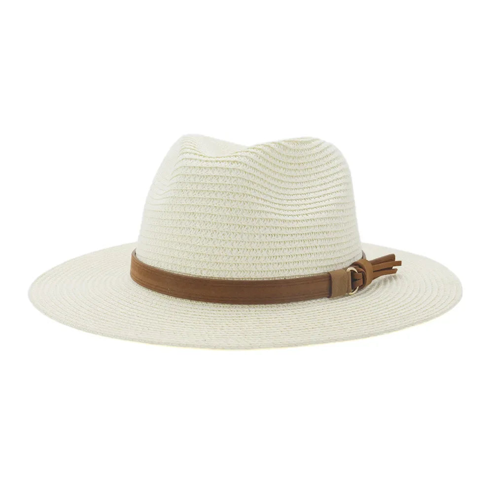 Small 52-54cm Kids Hats For Boys Girls Summer Sun Protection Beach Straw Hats Outdoor Holiday Panama Jazz Hat Sombreros De Mujer