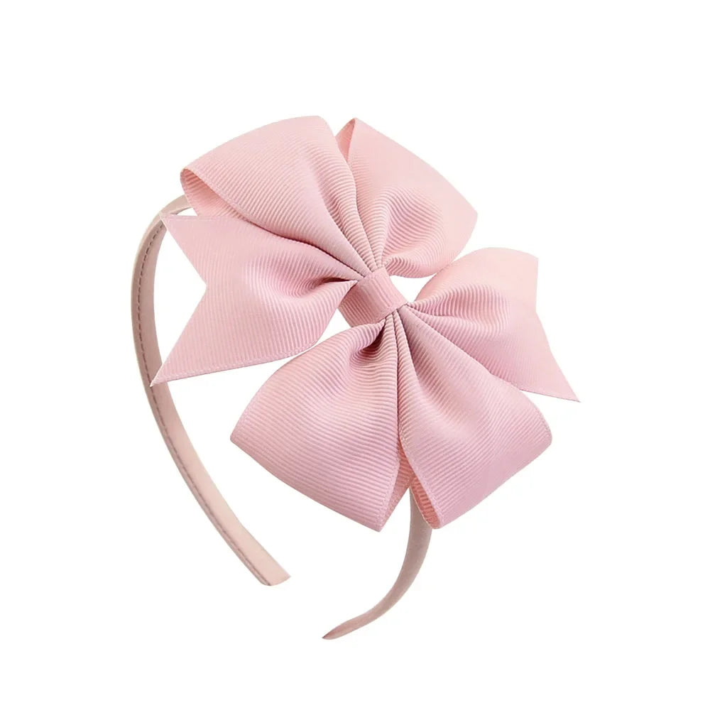 1 Piece Ribbon Handmade Hair Bows Hairbands for Baby Girls 20 Colors Cute Bowknot Solid Headband Headwear Baby Hair Accessories