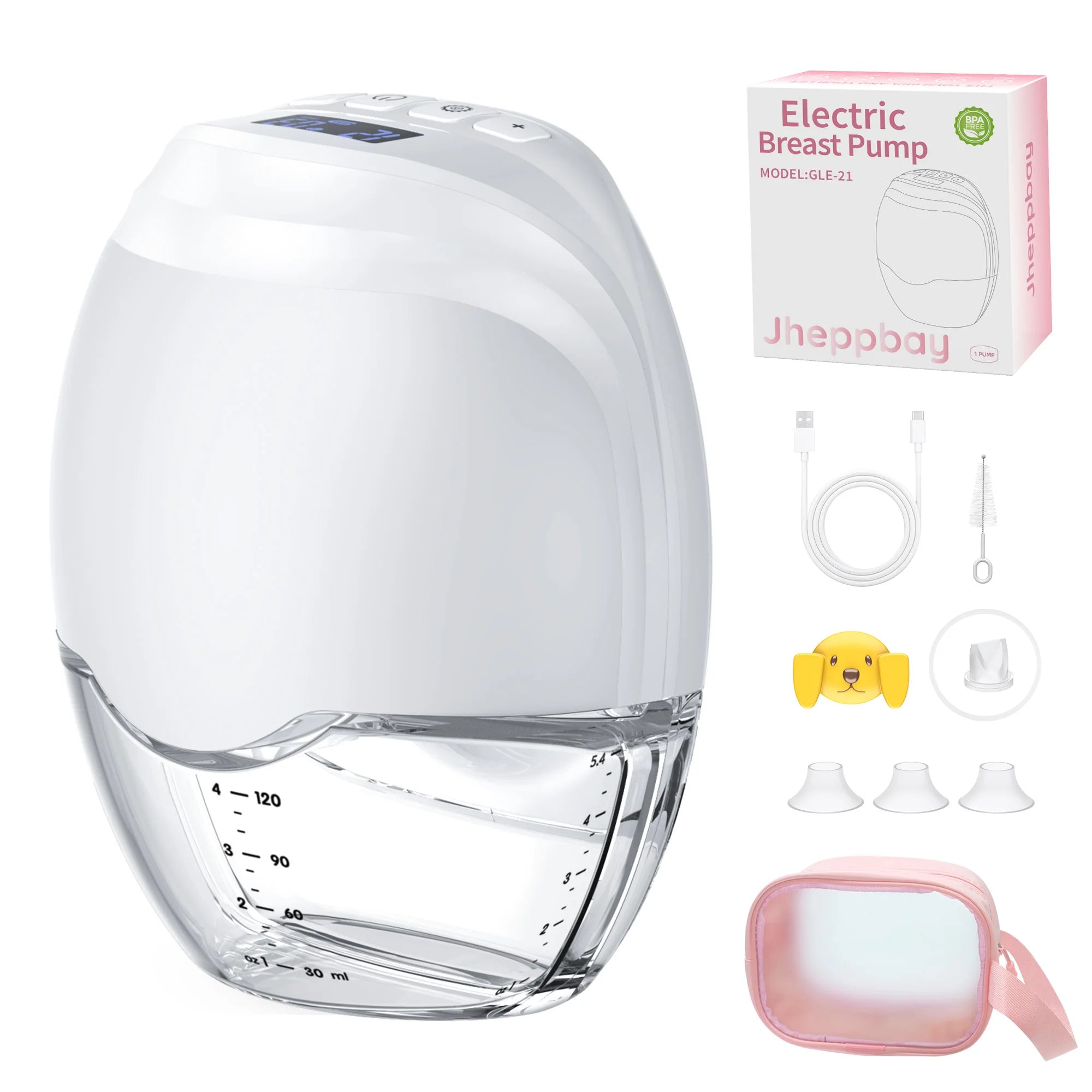 Hands Free Breast Pump Electric Wearable Breast Pump 3 Modes & 12 Levels Portable Wireless Breast Pump Low Noise Breastfeeding