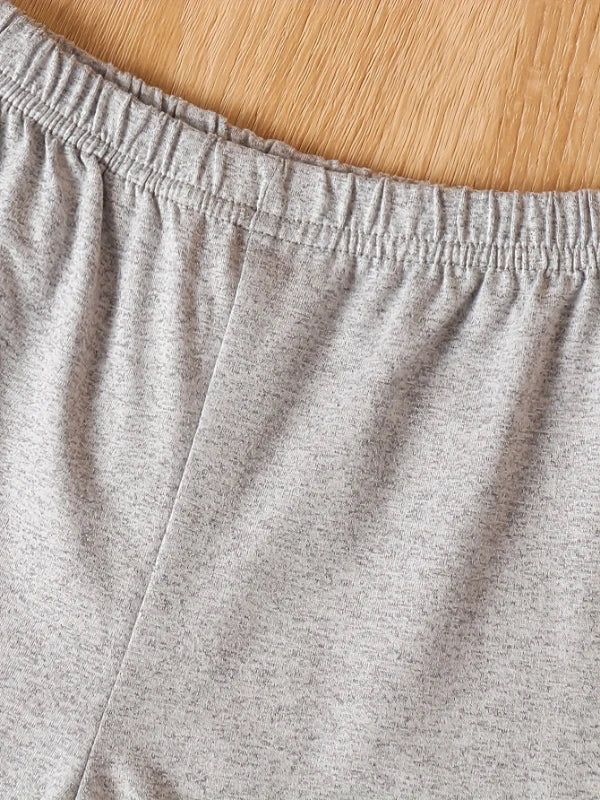 Summer Baby Boys' Round-Neck Letter Print Vest and Shorts Casual 2-Piece Set