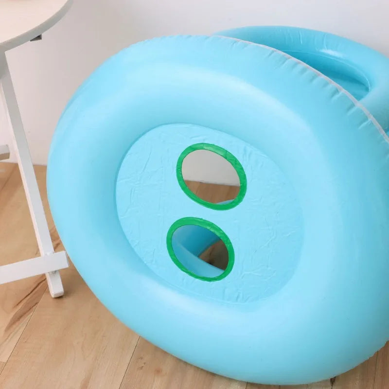 Baby Summer Swimming Ring Inflatable Toys with Handle Outdoor Sunshade Floating Seat Pool Swim Sports Water Toys for Kids
