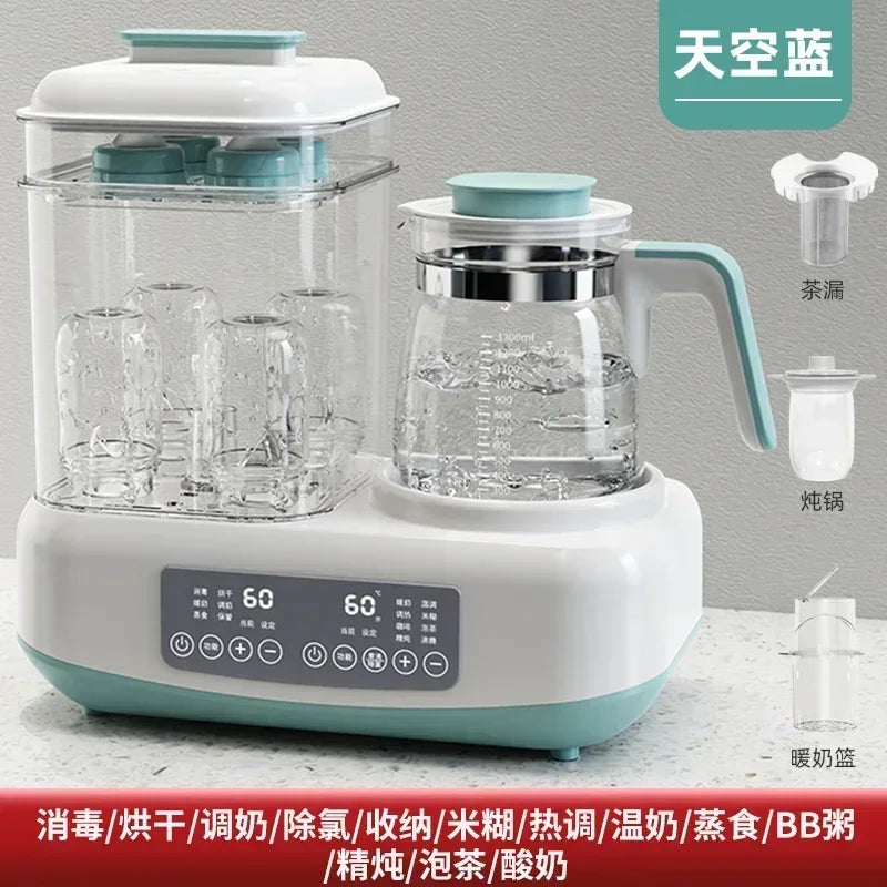 220V Baby Bottle Sterilizer with Drying Two-in-one Warm Milk Heater Constant Temperature Kettle Feeding Milk Mixer Electric AE