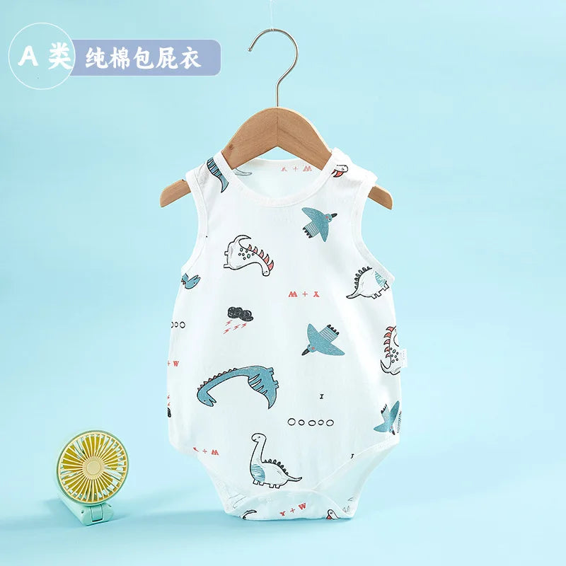 2026 New In Summer Infant Newborn Baby Girls Boys Sleeveless Cloth Cotton Outfits Kids Casual Bodysuits
