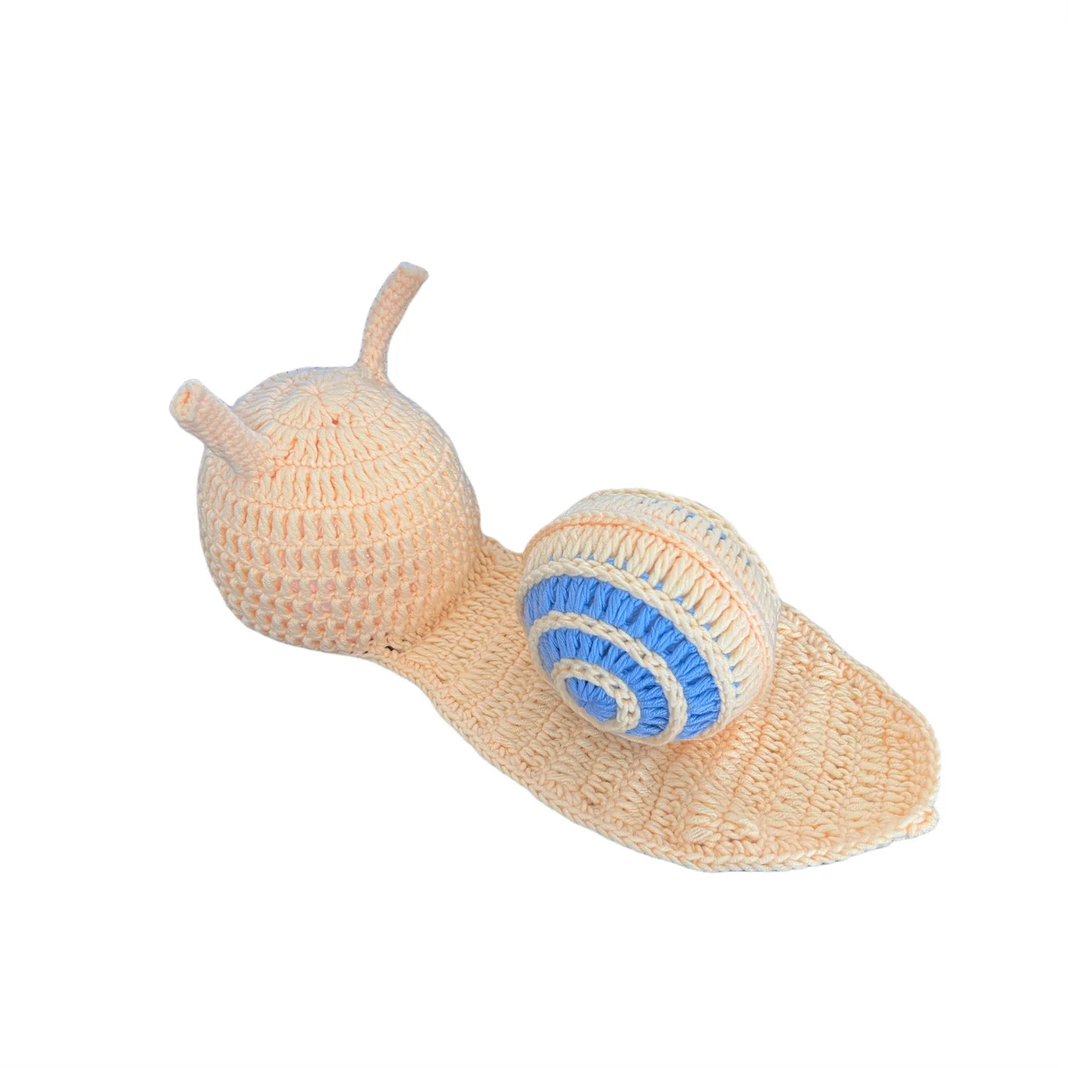 Newborn Photography Outfit Cute Baby Photo Prop Funny Knitted Snail Cocoon Swaddle Wrap