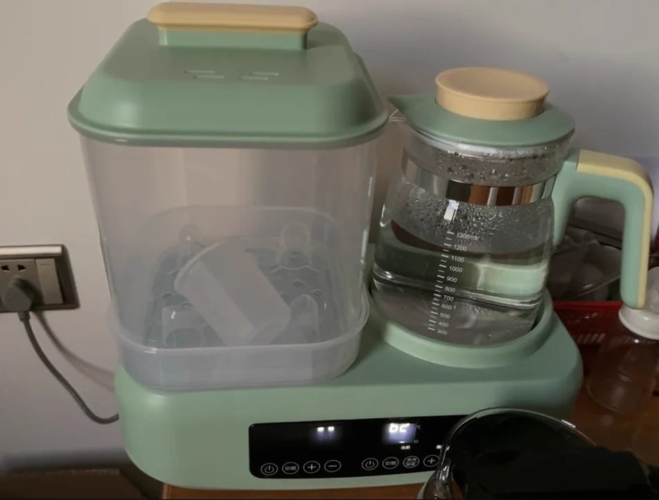 220V Baby Bottle Sterilizer with Drying Two-in-one Warm Milk Heater Constant Temperature Kettle Feeding Milk Mixer Electric AE