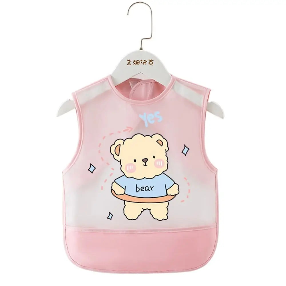 Cartoon Animal Pattern Baby Feeding Bib Anti-dirty Sleeveless Sleeveless Bibs Rabbit Comfortable Saliva Towel Burp Apron Summer