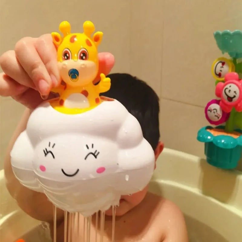 Baby Bath Toy, Bathing Cute Swimming Water Spraying Clouds Shower Bath Toy For Kids Water Playing Toy