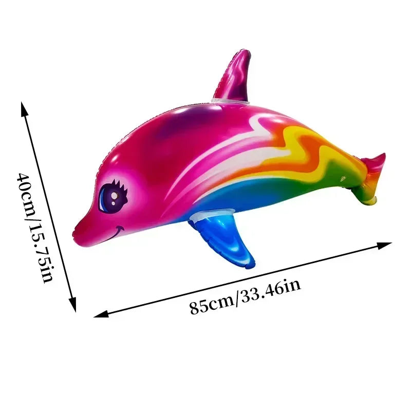 Swimming Pool Toy Colorful Inflatable Dolphin Inflatable Toy Beach Ocean Themed Party Float Water Sports Toys for Kids Gifts