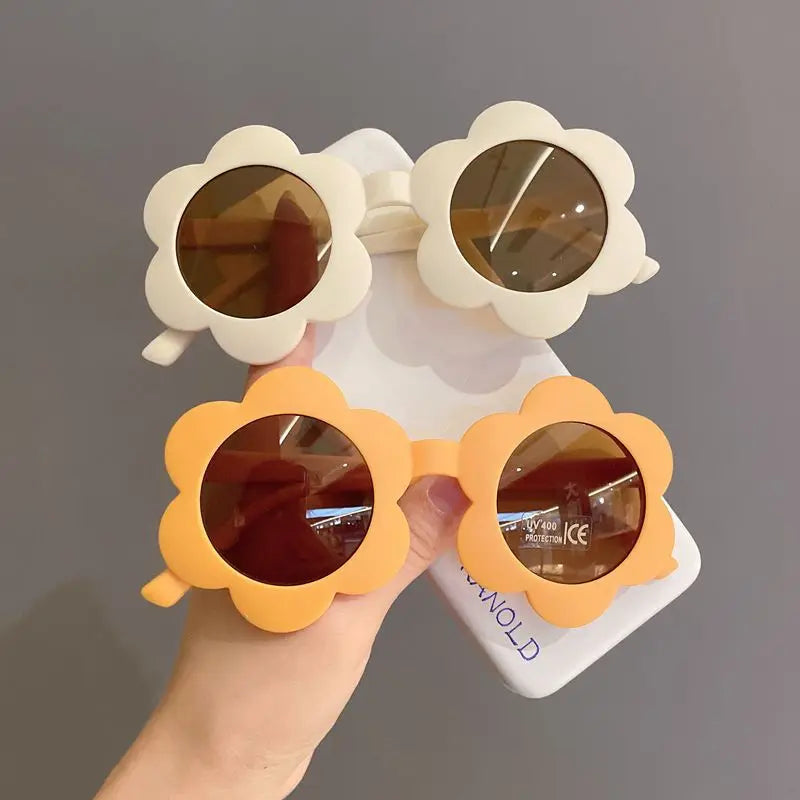 New Sun Flower Kids Sunglasses UV400 for Boy Girls Toddler Lovely Baby Sun Glasses Round Cute Children Outdoor Eyewear