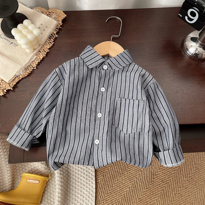 IENENS Baby Shirt Clothes Spring Thin Shirts Toddler Infant Boy Long Sleeve Tees Tops 1 2 3 4 Years Kids  Cotton Shirt