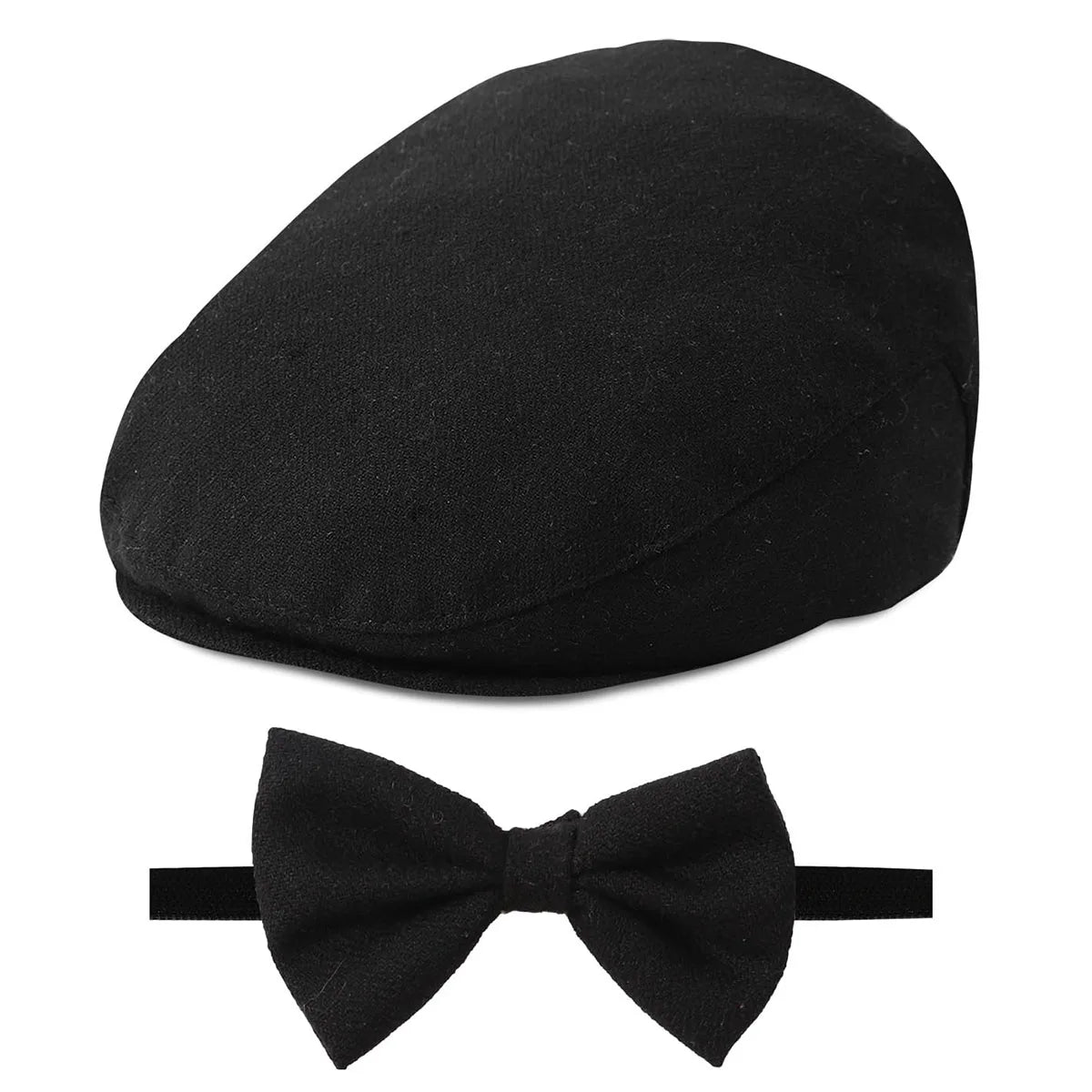 Baby Hat Kids Cap Toddler Birthday Baptism Accessorie Newborn  Christening Newsboy Vintage Driver Beret with Bow Tie