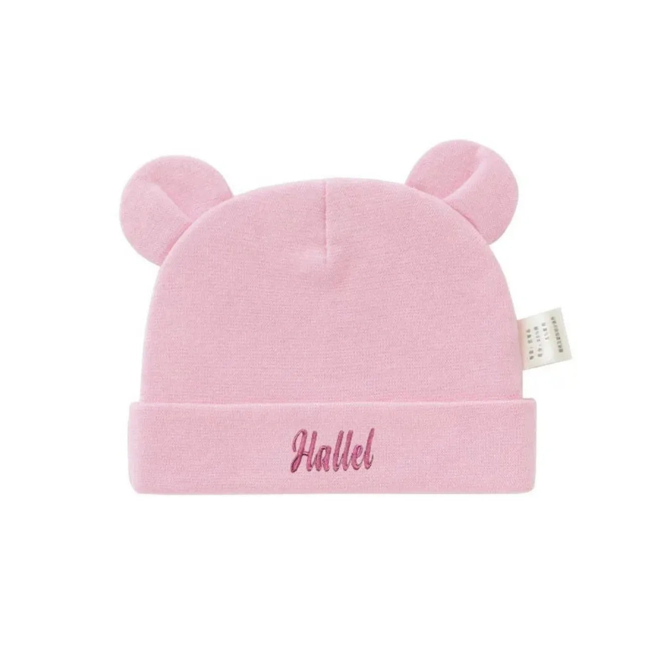 Luxury Baby Knit Hat with Custom Embroidery Name for Newborn Photo Shoot Soft 0-6 Months Christening Cap Accessory