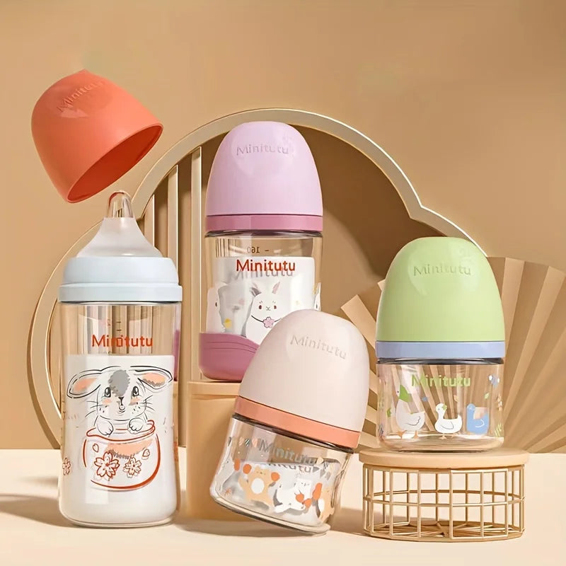 Newborn Feeding Bottle Glass Bottle for Baby Infants Toddlers Water Formula Breast Milk Supplement