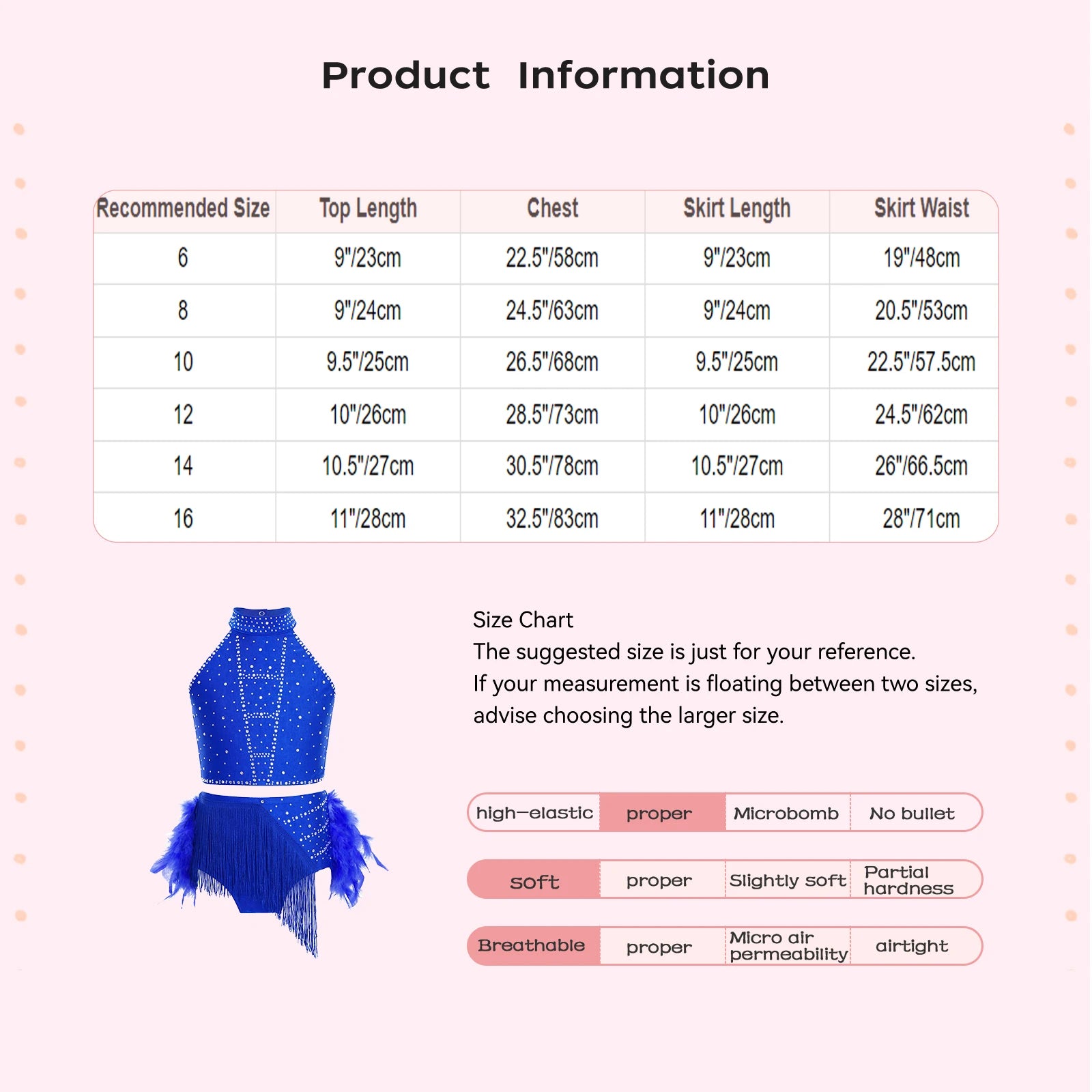 Kids Girls Ballet Samba Rumba Dance Outfits Latin Dance Performance Costume Crop Top with Tassels Feather Skirt Dance Wear