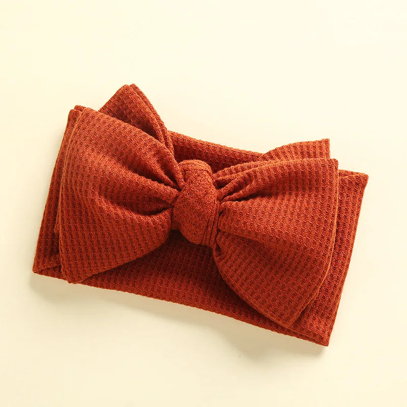 Baby Girl Hair Accessories Baby Headband Newborn Children's Headwear Knit Big Bow Double Layer Kids Hair Band Turban Headdress