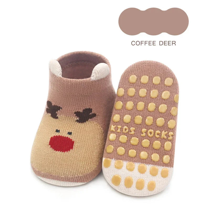 Cute Cartoon Animals Baby Socks Autumn Winter Baby Boys Girls Anti Slip Socks Soft Toddler Kids Floor Sock