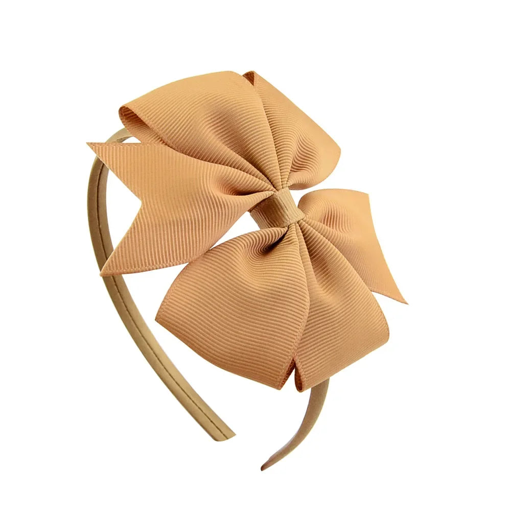 1 Piece Ribbon Handmade Hair Bows Hairbands for Baby Girls 20 Colors Cute Bowknot Solid Headband Headwear Baby Hair Accessories