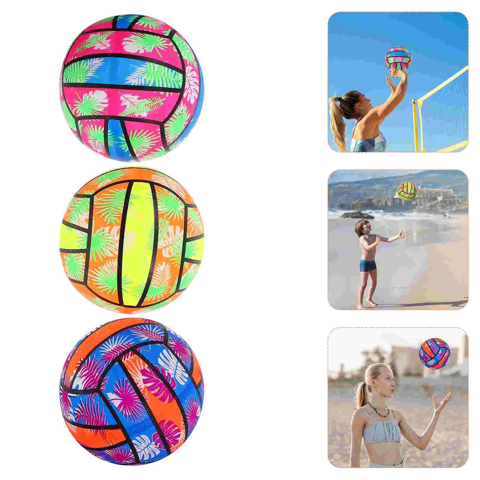 3Pcs Inflatable Water Volleyball Toy Balls Beach Volleyball Pool Balls Water Volleyballs Kids Toys Sports Equipment