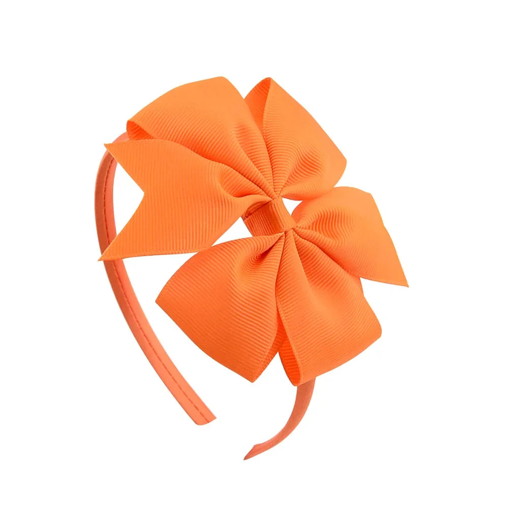 1 Piece Ribbon Handmade Hair Bows Hairbands for Baby Girls 20 Colors Cute Bowknot Solid Headband Headwear Baby Hair Accessories