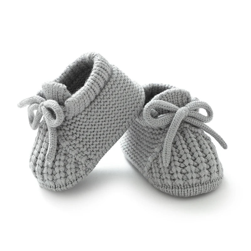 Baby Shoes Knitted Newborn Bed Footwear 0-18M Warm Clothing Accessories Infant Boys Girls First Boots Fashion Solid Toddler Kid
