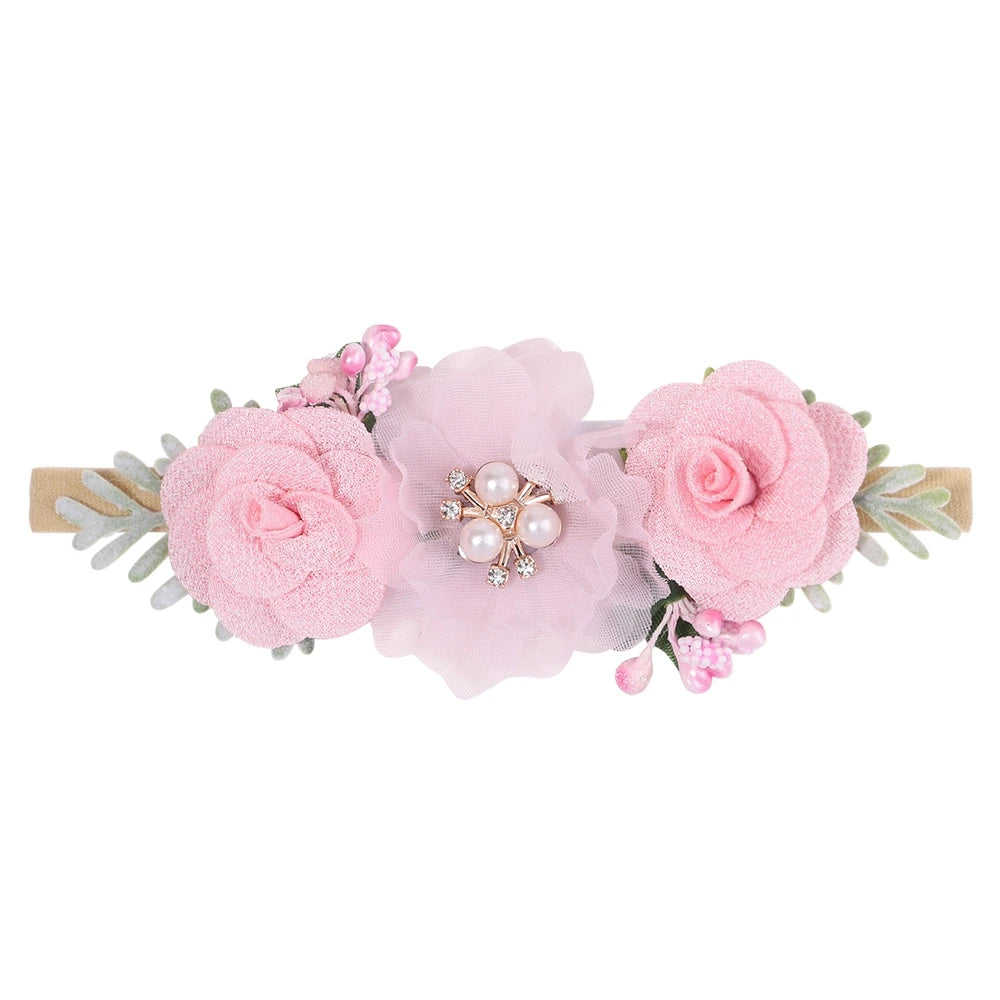 Baby Girl Headband Cute Flower Elastic Hair Band Newborn Head Toddler Headband Headwear Baby Hair Accessories Easter Gifts