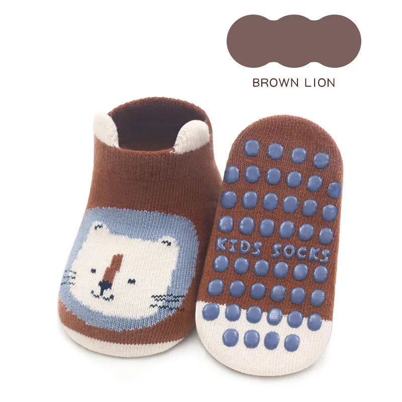 Cute Cartoon Animals Baby Socks Autumn Winter Baby Boys Girls Anti Slip Socks Soft Toddler Kids Floor Sock