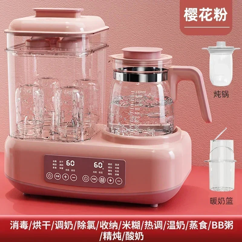 220V Baby Bottle Sterilizer with Drying Two-in-one Warm Milk Heater Constant Temperature Kettle Feeding Milk Mixer Electric AE