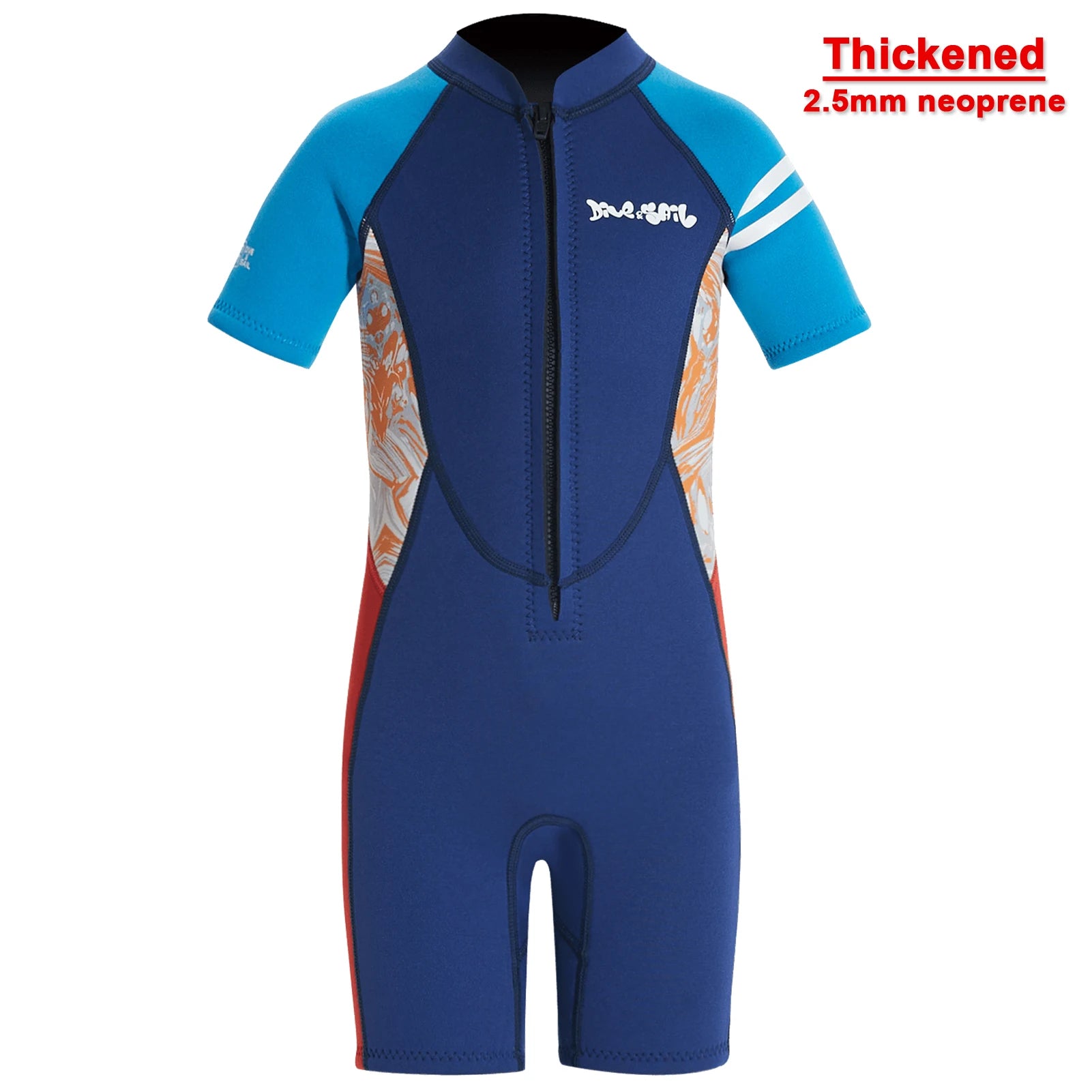 Boys Wetsuits Warm Diving Suit One-Piece 2.5MM Neoprene Thick Surfing Snorkeling Zipper Kids Swimsuits Jellyfish Scuba Swimwear