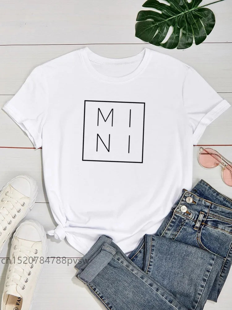 Mama Baby Family Matching Outfits Mom and Me Funny Women T-shirt Mother Daughter Tops Tee Girl Mommy Baby Clothes,Drop Ship