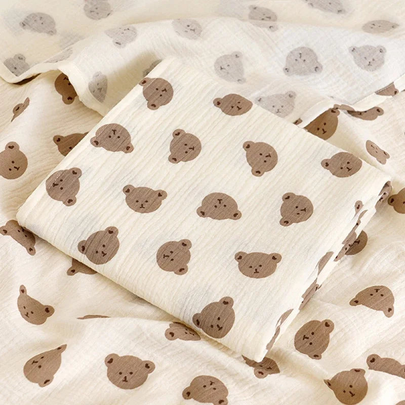 Baby Blanket Newborn Muslin Swaddle 2 Layer Cotton Bath Towel Summer Stroller Cover Wrap Gauze Toddler Sleep Blanket