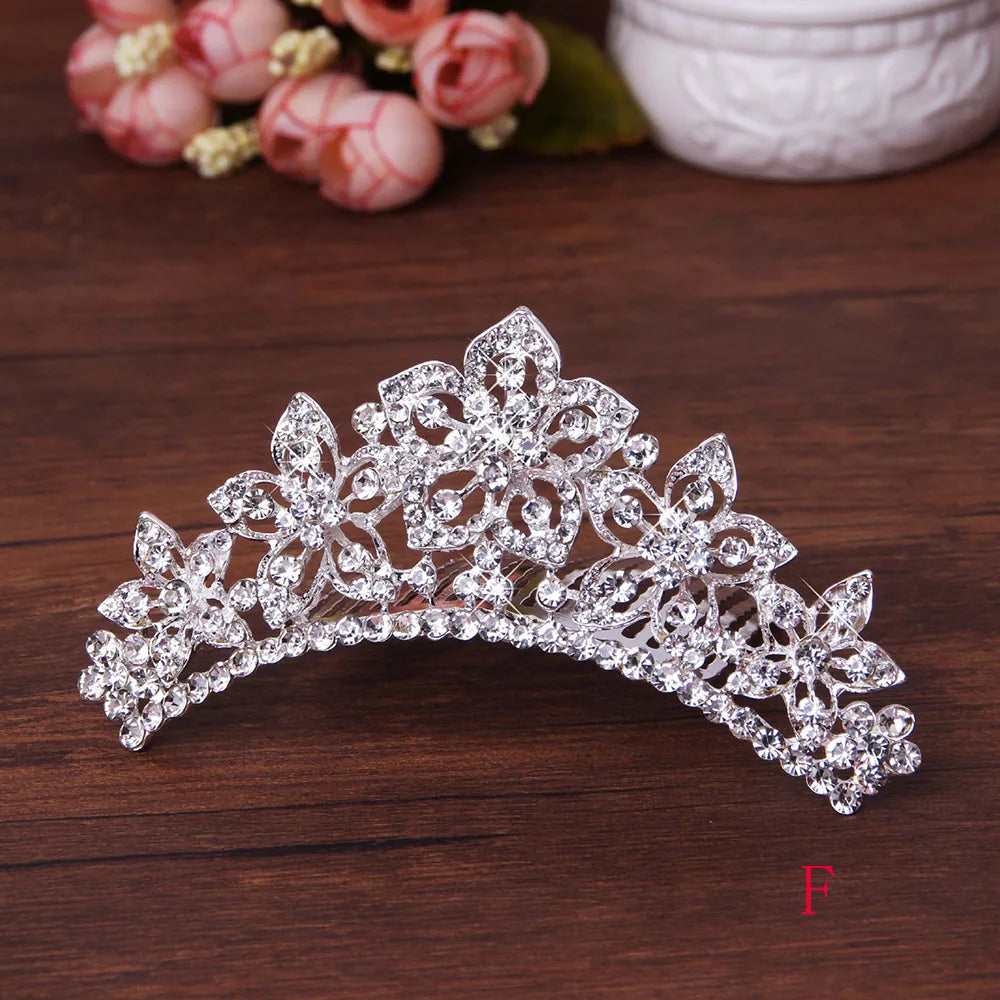 Children Stylish Hair Comb Sweet Headband Tiara Shiny Headwear Wedding  Jewelry Hair  Styling Accessories Fashion Accessories