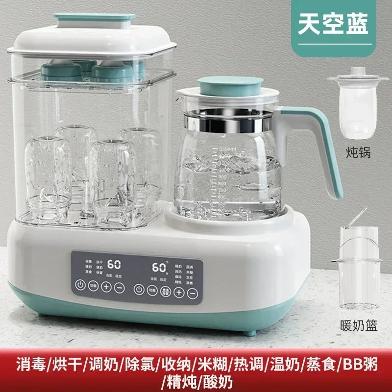 220V Baby Bottle Sterilizer with Drying Two-in-one Warm Milk Heater Constant Temperature Kettle Feeding Milk Mixer Electric AE