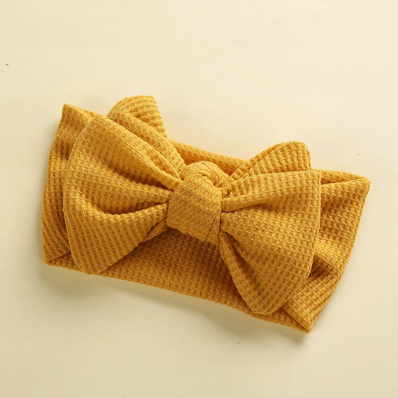 Baby Girl Hair Accessories Baby Headband Newborn Children's Headwear Knit Big Bow Double Layer Kids Hair Band Turban Headdress