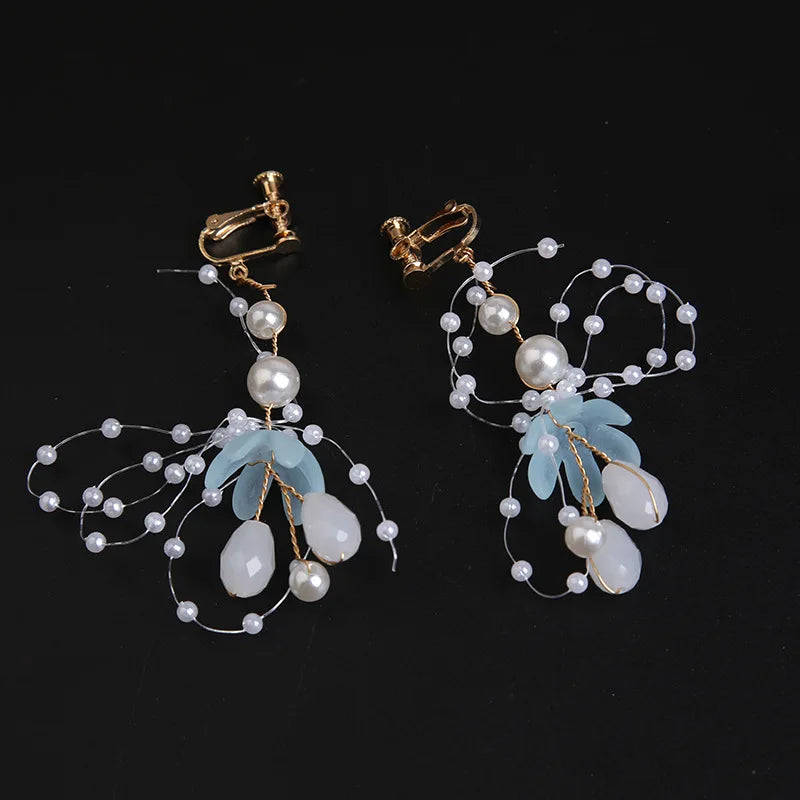 Elegant Girls Headband Imitated Pearl Hair Headdress Baby GirlsFlower Wreath Bride Garland Head Hoop Wedding Headbands Hair